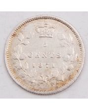 1871 Canada 5 cents EF+