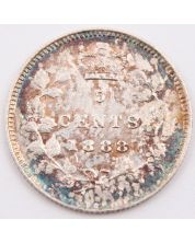 1888 Canada 5 cents AU+