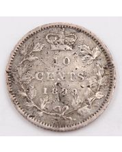 1899 large 9s Canada 10 cents VF/EF damaged