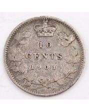 1901 Canada 10 cents a/VF