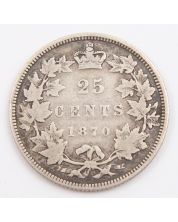 1874H Canada 25 cents G/VG