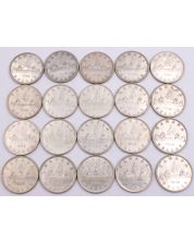 20x Canada 1936 silver dollars 20-coins VF or better