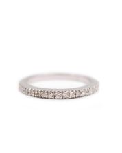 14K white gold Ladies 0.16 Carat Diamond Ring Size 4