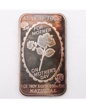 1 oz National Refiners Assay Silver Art Bar Mothers day .999 fine 1 troy ounce