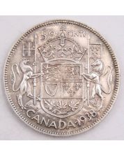 1938 Canada 50 cents Choice AU/UNC