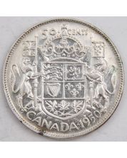 1950 no-design in 0 with die-break through 0 Canada 50 cents VF