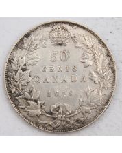 1918 Canada 50 cents EF small rim bump