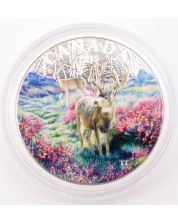 2015 $20 Fine Silver Coin - Misty Morning Mule Deer