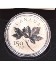2017 '150 Years Maple Leaves' Specimen $10 Fine Silver 1/2oz Coin