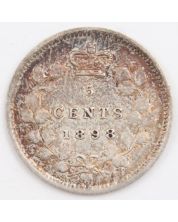 1898 Canada 5 cents silver coin nice EF/AU