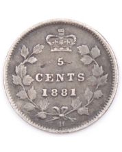 1881H Canada 5 cents VF 