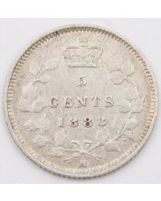 1883H Canada 5 cents obverse 5 VF