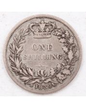 1839 Great Britain Shilling circulated