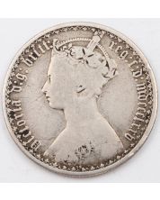 1875 Great Britain silver Gothic Florin Die Number 36 circulated