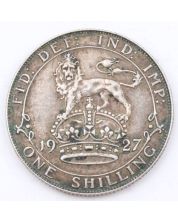 1927 Great Britain silver Shilling nice a/EF