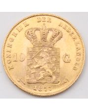 1877 Netherlands 10 Gulden gold coin Choice Gem Uncirculated