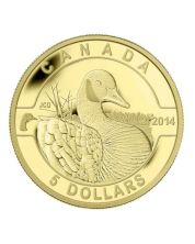 2014 Canada 1/10th oz Pure gold Coin $5 O Canada: Goose