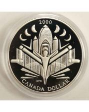2000 Canada Voyage of Discovery Proof Silver Dollar