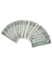 50x 1867-1967 Canada $1 Centennial notes 50-banknotes Choice UNC