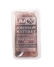 JM Johnson Matthey 10 oz .999 Silver Bar Sealed Pressed Silver Bar