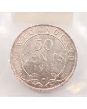 1911c Newfoundland 50 cents ICCS MS-62