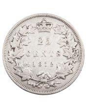 1872H Canada 25 cents FINE