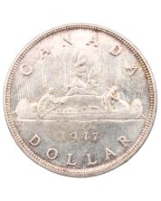 1947 Blunt-7 Canada silver dollar EF+
