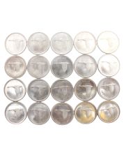 20x 1867-1967 Canada silver dollars contains 12ozs of pure silver 20-coins UNC