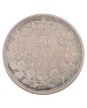 1858 Canada 20 cents RE-5 VF