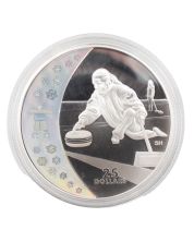 RCM Olympic Games: Curling - 2007 Canada $25 Sterling Silver Coin 
