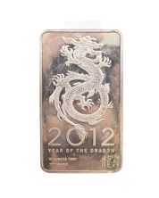 10 oz 2012 Chinese Lunar Year of the Dragon 10 oz Silver NTR Bar