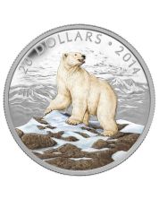 2014 Canada $20 Iconic Polar Bear Fine Silver Coin 