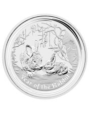 2011 Australia Lunar Year of the Rabbit - 2 oz Pure Silver coin .999 BU