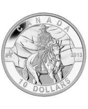 2013 $10 O Canada Royal Canadian Mounted Police silver coin 