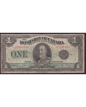 1923 Canada $1 banknote Campbell Sellar DC-25n D2831645 VG+
