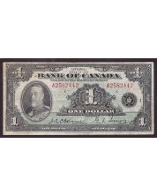 1935 Canada $1 banknote Osborne Towers A2582422 nice VF+