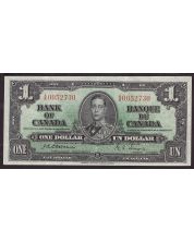 1937 Canada $1 note Osborne Towers A/A0052730 VF/EF