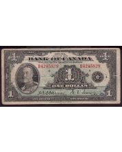 1935 Canada $1 banknote B4245828 BC-1 VG
