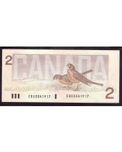 1986 Canada $2 banknote Theissen Crow EBX3541917 UNC