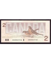 1986 Canada $2 banknote Theissen Crow EBX3541918 UNC