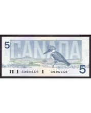 1986 Canada $5 banknote Crow Bouey EOW3061225 Choice UNC