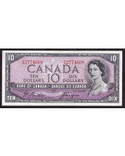 1954 Canada $10 Devils Face note Beattie Coyne BC32b F/D2774668 EF+