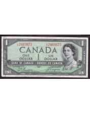 1954 Canada $1 Devils Face note BC29b Beattie Coyne L/A2463675 VF