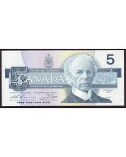 1986 Canada $5 banknote Theissen Crow GNC5213515 BC-56b Choice UNC