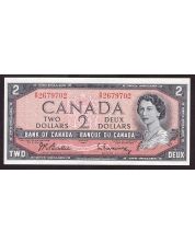 1954 Canada $2 banknote Beattie Rasminsky B/R2679702 Choice Uncirculated
