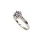 14K White Gold Tanzanite Diamond Engagement Ring 
