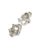 18 Karat White Gold 1.71 Carat Diamond Ribbon Style Earrings