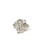 18 Karat White Gold 1.71 Carat Diamond Ribbon Style Earrings