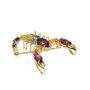 14 Karat Yellow Gold Scorpian Pendant With Amethysts Blue Topaz Olivine Citrines