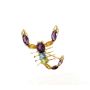 14 Karat Yellow Gold Scorpian Pendant With Amethysts Blue Topaz Olivine Citrines